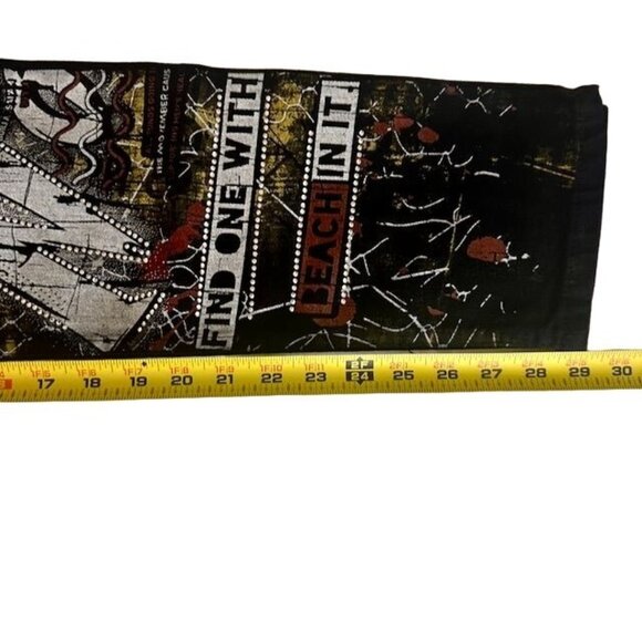 XWay Sernes Mens Graphic Denim Jeans Black & Yellow Size 32 MOD: 6104 Y2K VTG - Picture 12 of 12